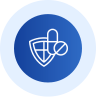 Pill with a shield icon